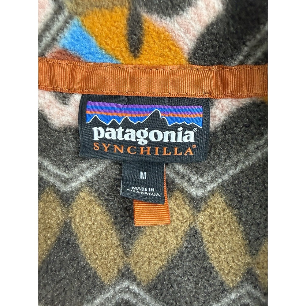 Patagonia Women's Medium Lightweight Synchilla Snap-T‎ Champions Big Anthos Rare - Picture 4 of 7